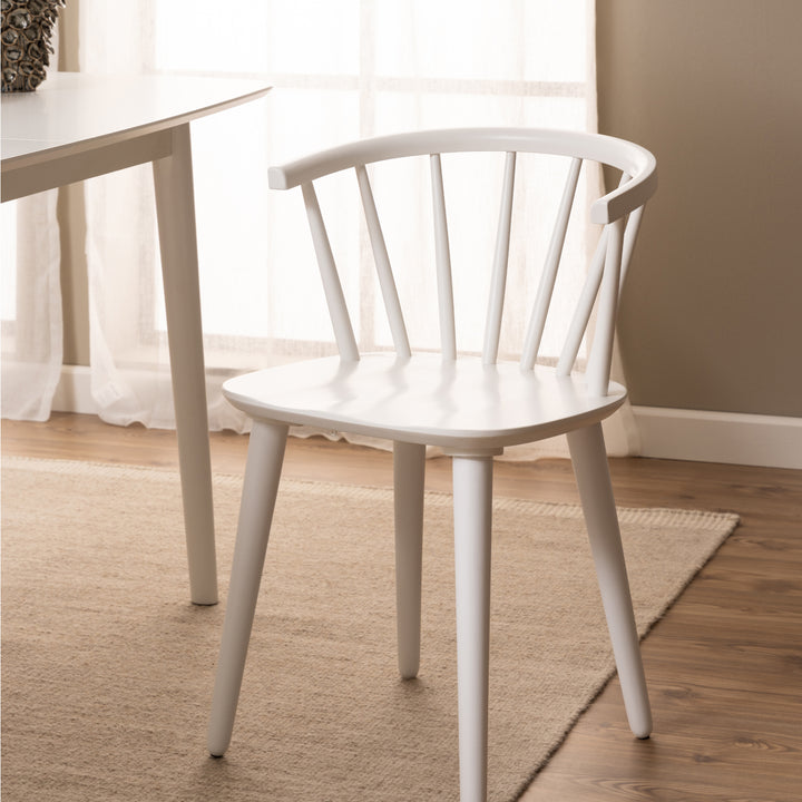 Ida Dining Chair in White Set of 2 - TidySpaces