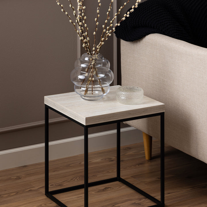 Barossa Coffee Table in Black and Light Oak 40cm - TidySpaces