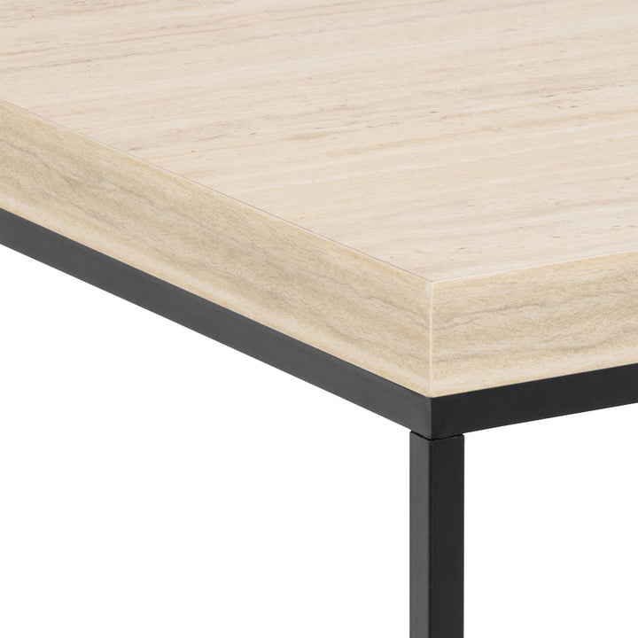 Barossa Coffee Table in Black and Light Oak 40cm - TidySpaces