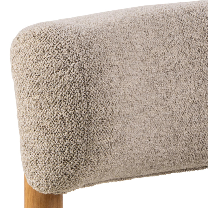 Burley Lounge Chair in Beige Fabric and Oak - TidySpaces
