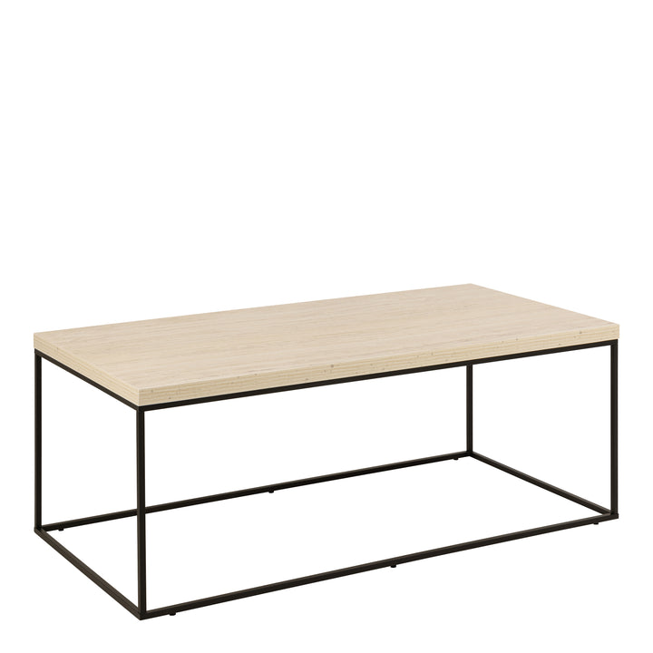 Barossa Coffee Table in Light Oak and Black - TidySpaces