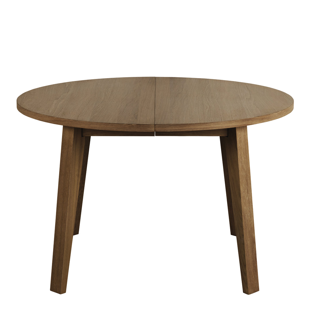 A-Line Round Dining Table Smoked Oak - TidySpaces