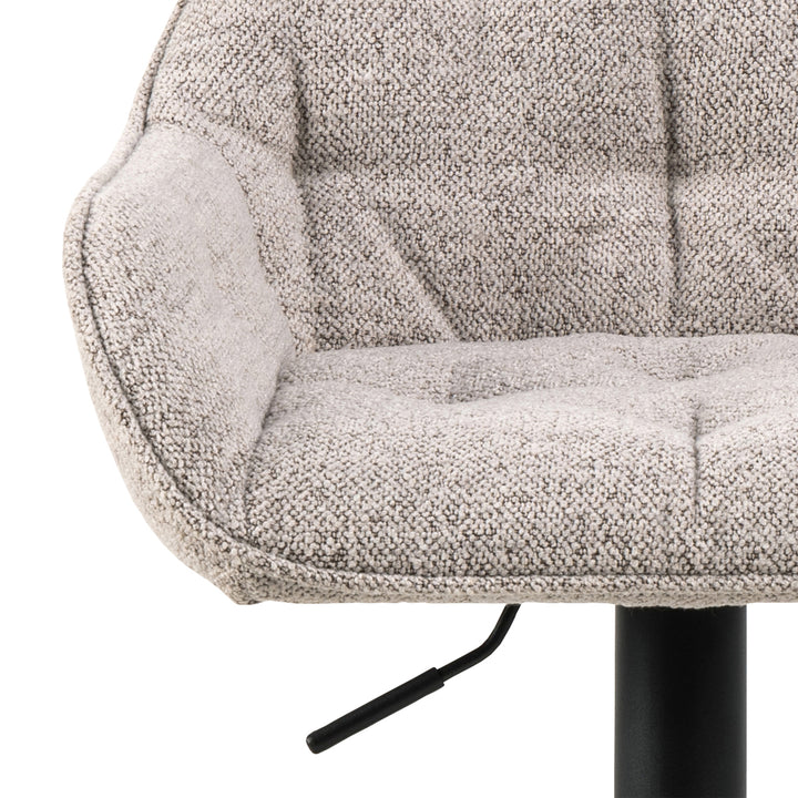 Brooke Swivel Bar Stool with Height Adjustable Function in Monza Beige. - TidySpaces