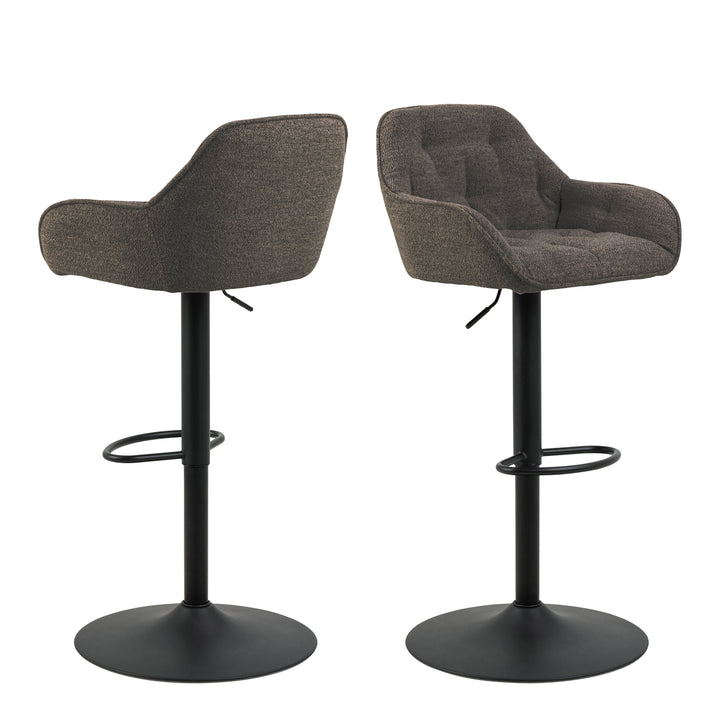 Brooke Swivel Bar Stool with Height Adjustable Function in Taupe. - TidySpaces