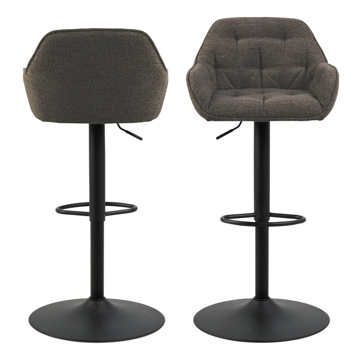 Brooke Swivel Bar Stool with Height Adjustable Function in Taupe. - TidySpaces