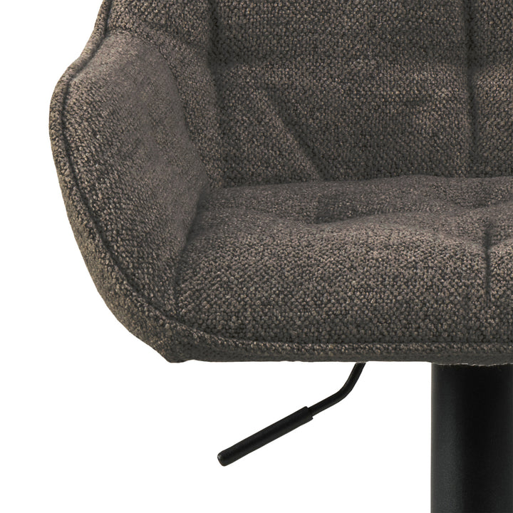 Brooke Swivel Bar Stool with Height Adjustable Function in Taupe. - TidySpaces