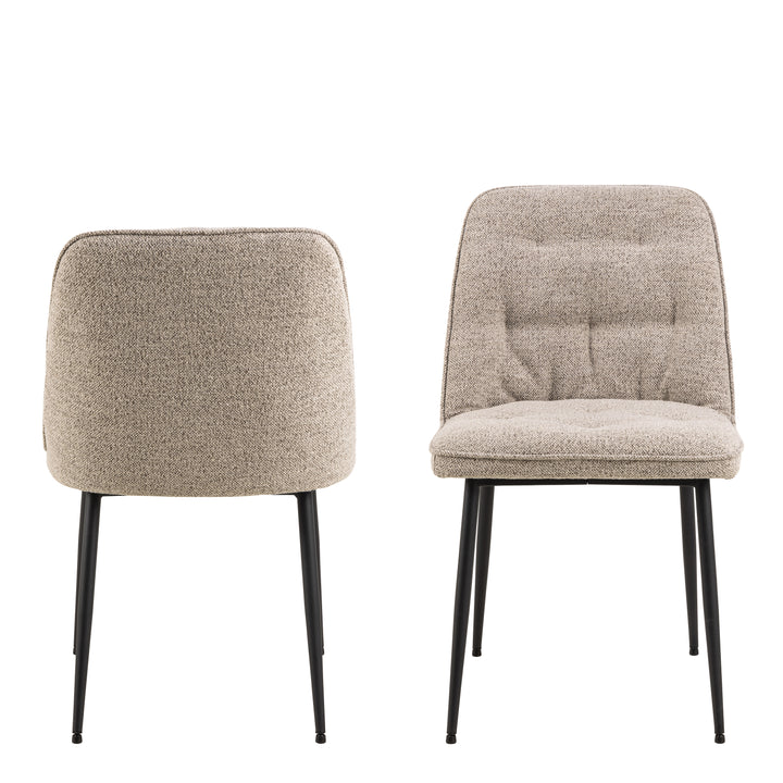 Brooke Dining Chair in Monza Beige. - TidySpaces