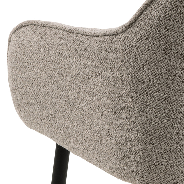 Brooke Dining Chair with Armrest in Monza Beige. - TidySpaces