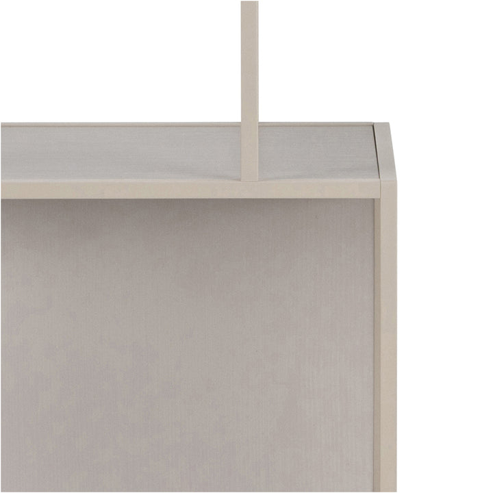 Seaford Tall Grey Metal Bookcase with 5 Shelves - TidySpaces