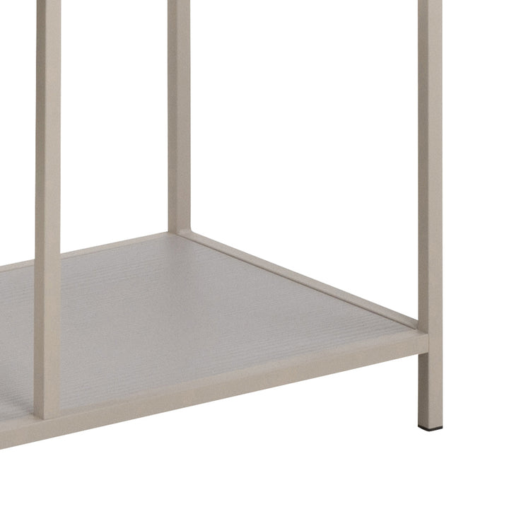 Seaford Tall Grey Metal Bookcase with 5 Shelves - TidySpaces