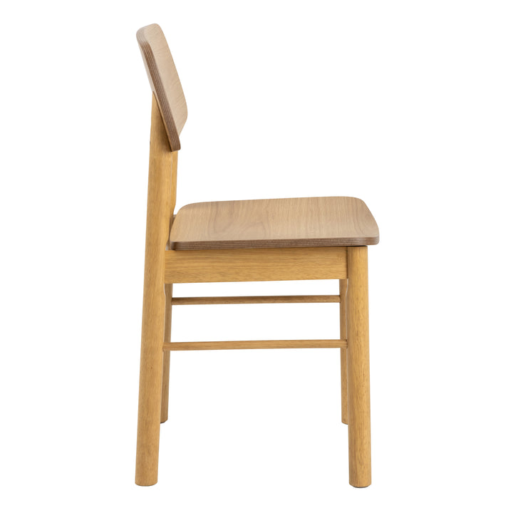 Barlow Dining Chair in Matt Oak Set of 2 - TidySpaces