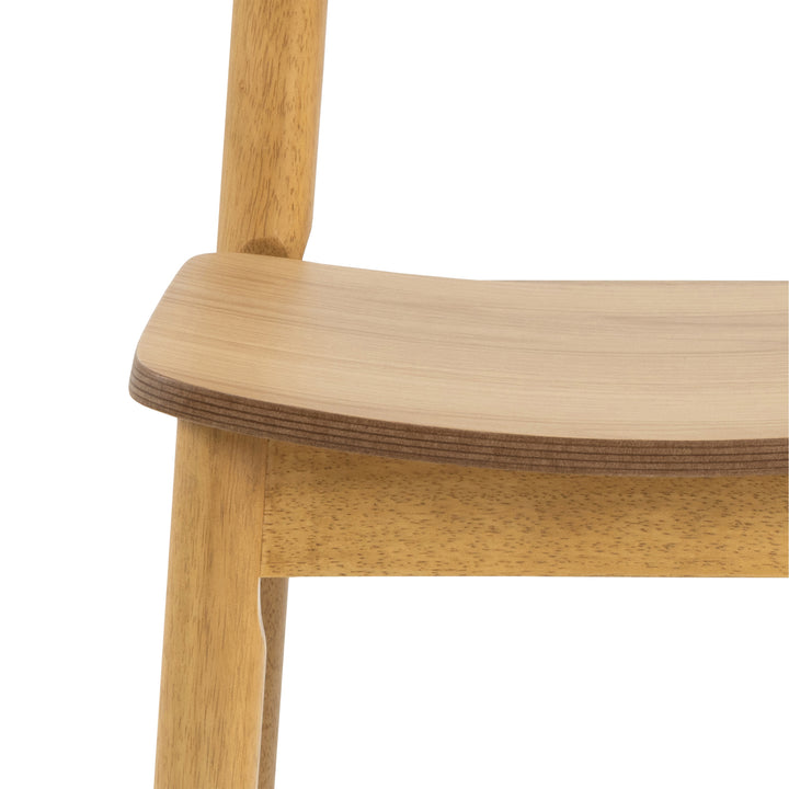 Barlow Dining Chair in Matt Oak Set of 2 - TidySpaces