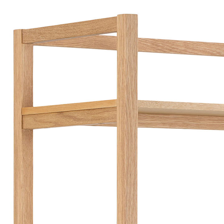 Ludza Rectangular Bookcase With 6 Shelves in Oak