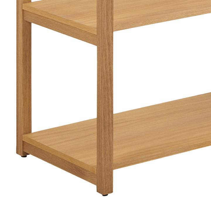 Ludza Rectangular Bookcase With 6 Shelves in Oak