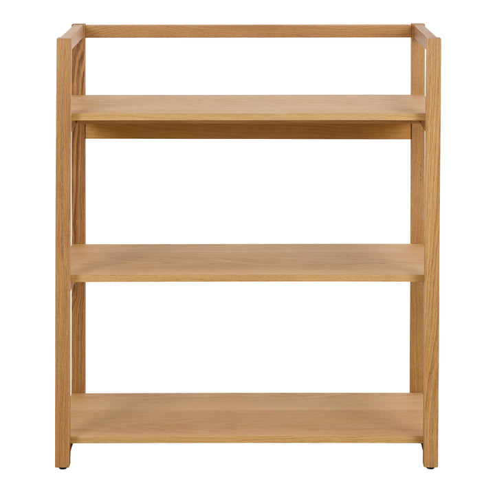 Ludza Rectangular Bookcase With 3 Shelves in Oak