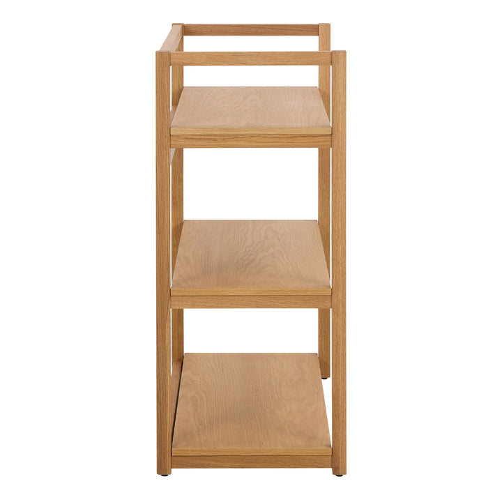 Ludza Rectangular Bookcase With 3 Shelves in Oak