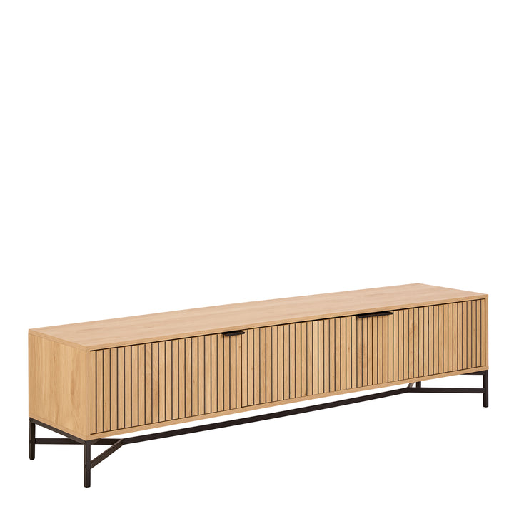 Jaipur TV Unit With 3 Doors 176cm Wide in Oak