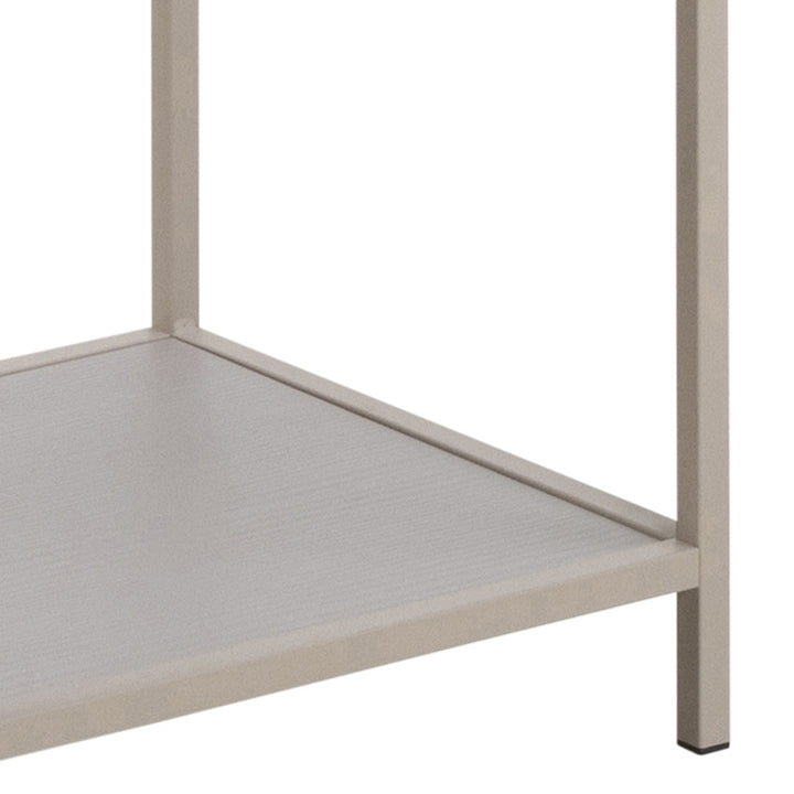 Seaford Tall Grey Metal 2 Drawer Bookcase with 4 Shelves - TidySpaces