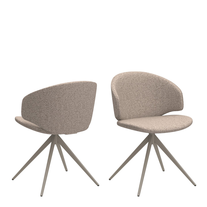 Ella Swivel Beige Dining Chair - TidySpaces