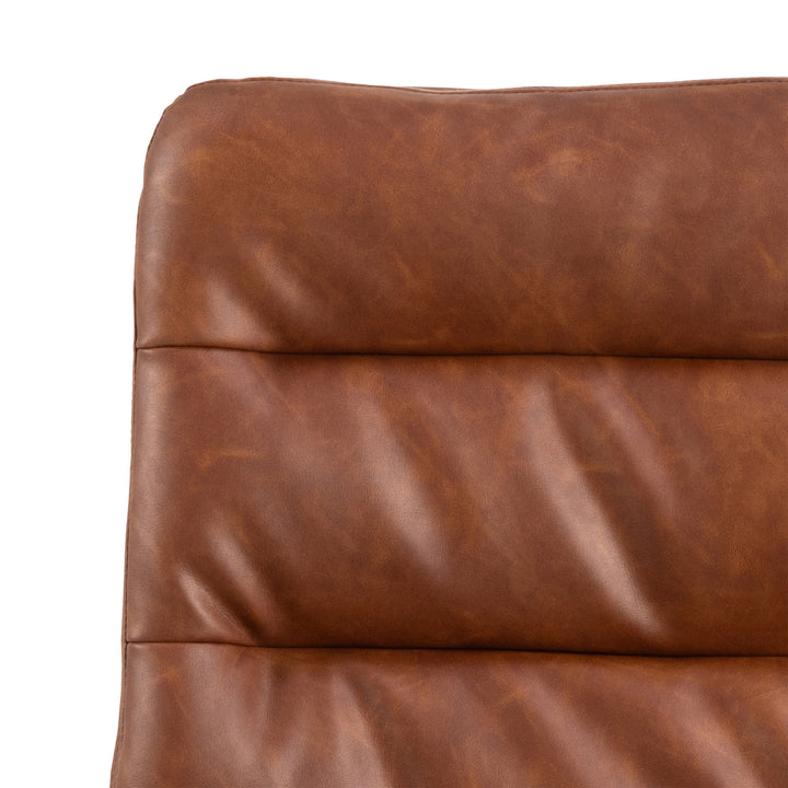 Dean Brandy PU Swivel Dining Chair Set of 2 - TidySpaces