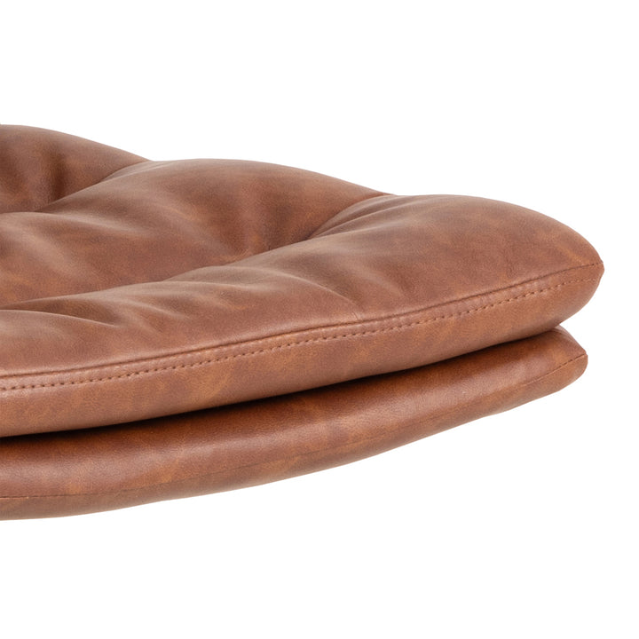 Dean Brandy PU Swivel Dining Chair Set of 2 - TidySpaces