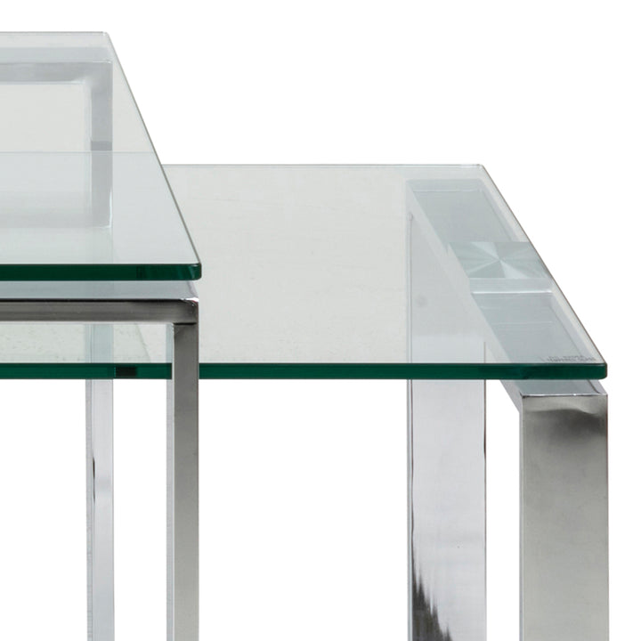 Katrine Coffee Table Set with Glass Top - TidySpaces