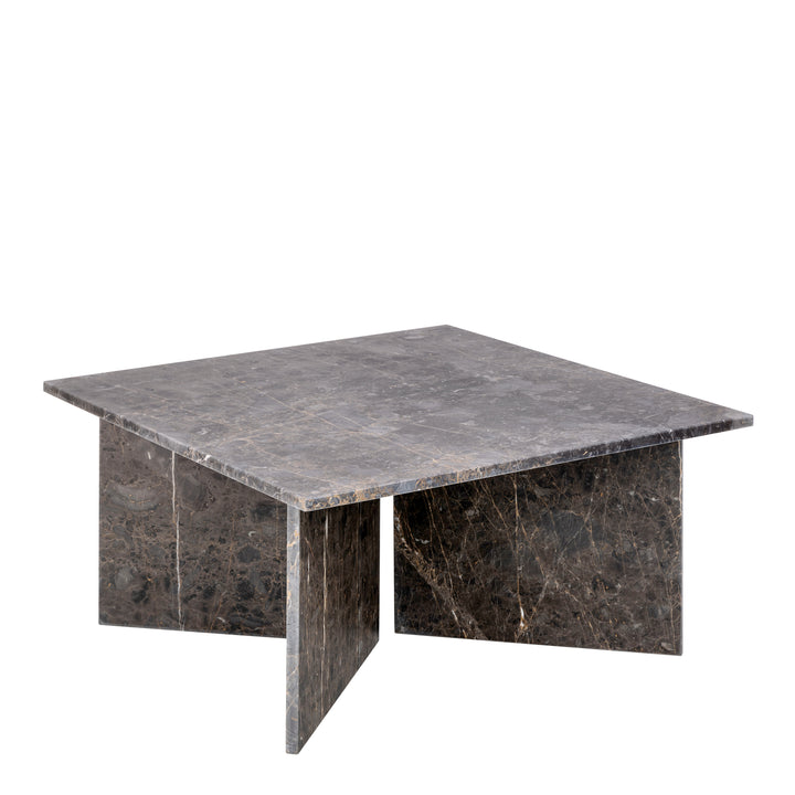 Vega Coffee Table with Marron Marble Top 90cm - TidySpaces