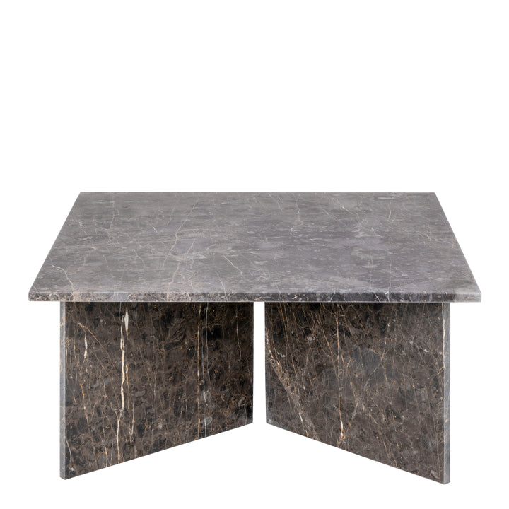 Vega Coffee Table with Marron Marble Top 90cm - TidySpaces
