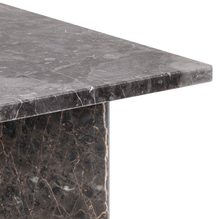 Vega Coffee Table with Marron Marble Top 90cm - TidySpaces