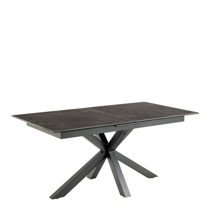 Heaven Extendable Dining Table with Ceramic Black Top 168cm - TidySpaces