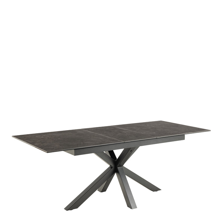 Heaven Extendable Dining Table with Ceramic Black Top 168cm - TidySpaces