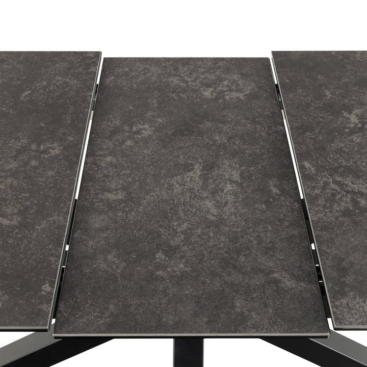 Heaven Extendable Dining Table with Ceramic Black Top 168cm - TidySpaces