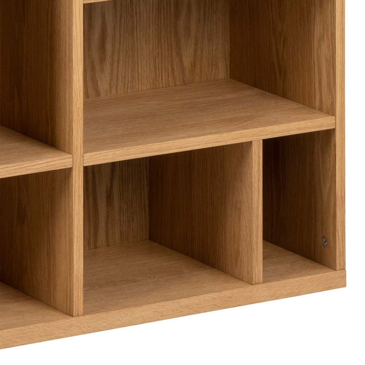 Rangoon 3 Door Large Bookcase in Oak - TidySpaces