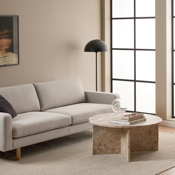 Vega Round Coffee Table in Brown Marble - TidySpaces