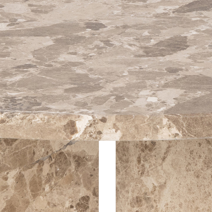 Vega Round Coffee Table in Brown Marble - TidySpaces