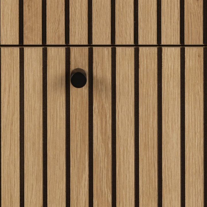 Albany Chest of 3 Drawers in Oak/Black Legs - TidySpaces