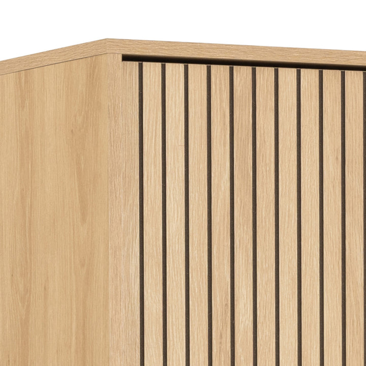 Albany Wardrobe 2 Doors in Oak/Black Legs - TidySpaces