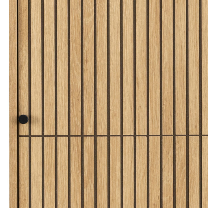 Albany Wardrobe 2 Doors in Oak/Black Legs - TidySpaces