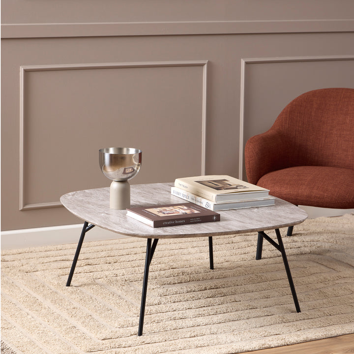 Caracas Coffee Table with Grey Marble Effect - TidySpaces