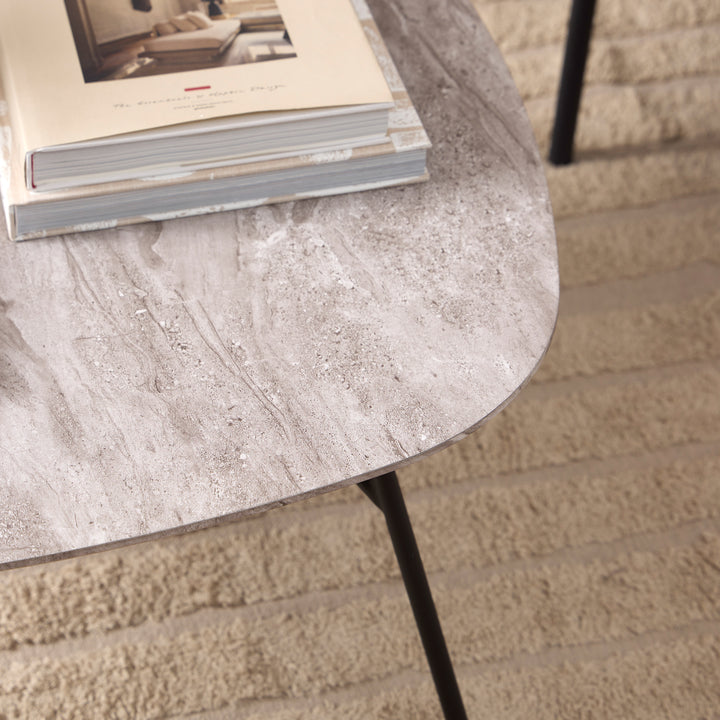 Caracas Coffee Table with Grey Marble Effect - TidySpaces