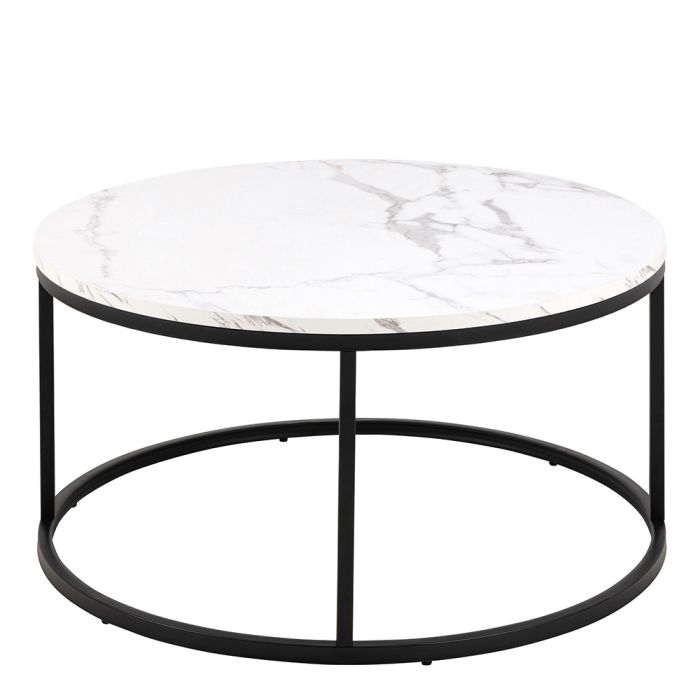 Spiro Coffee Table with White Marble Top - TidySpaces