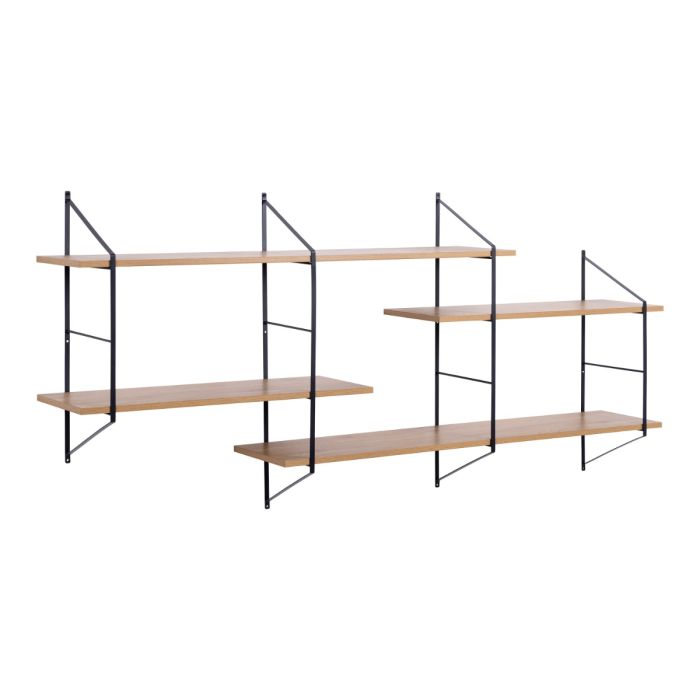 Belfast Wall Unit with 4 Shelves in Oak - TidySpaces
