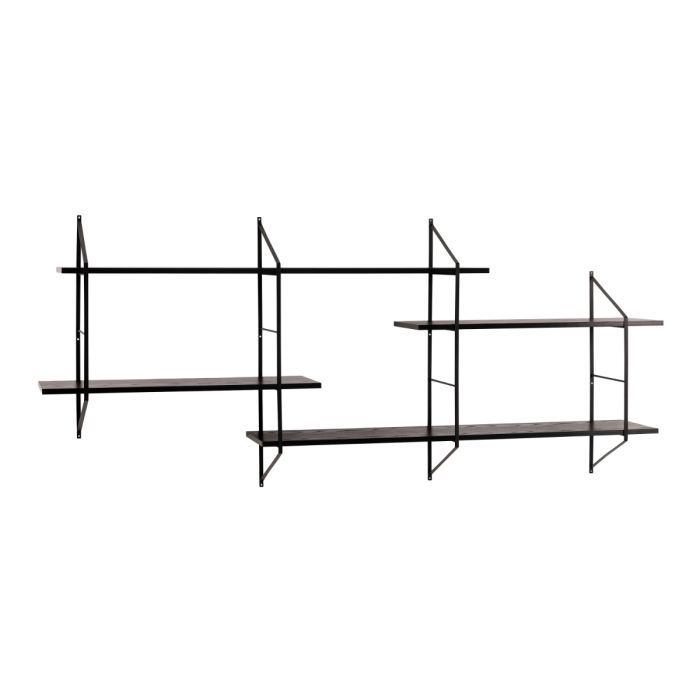 Belfast Wall Unit with 4 shelves in Black - TidySpaces