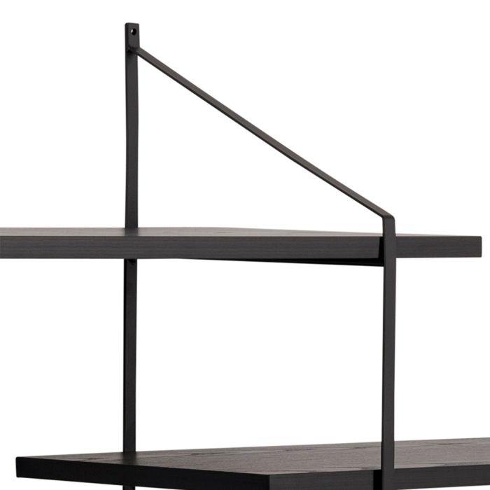 Belfast Wall Unit with 4 shelves in Black - TidySpaces