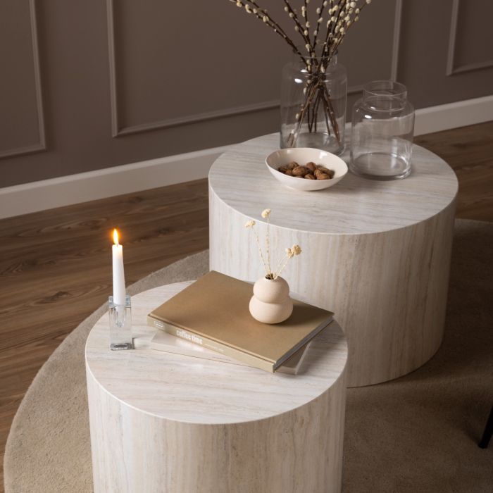 Dice Coffee Table Set in Light Oak - TidySpaces