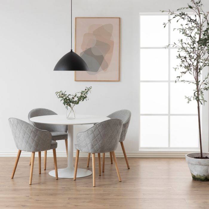 Ibiza Round Dining Table in White - TidySpaces