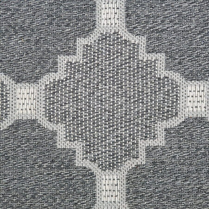 Cotton Rug Runner Trellis Grey - TidySpaces