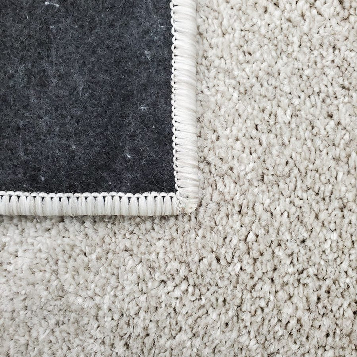 Light Beige Plain Solid Rug - TidySpaces