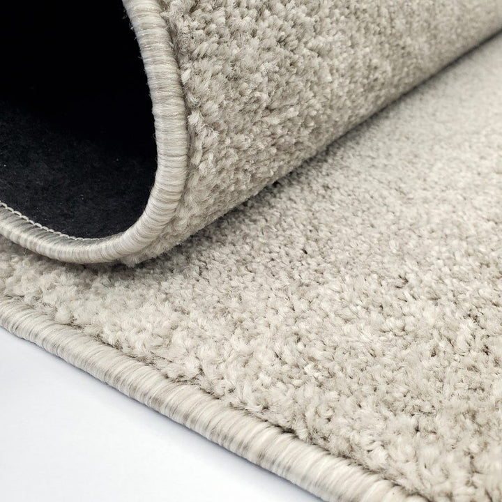 Light Beige Plain Solid Rug - TidySpaces