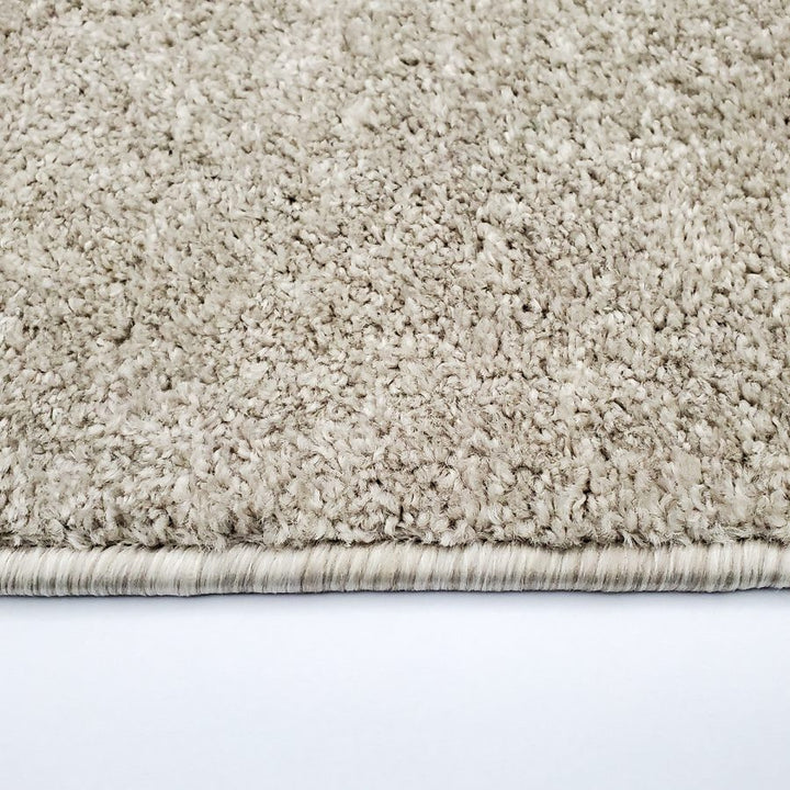 Light Beige Plain Solid Rug - TidySpaces